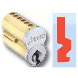 Arrow Lock 100CRP-UCX-EB 4 | Pointe SFIC Key Cylinder, 6-Pin Uncombinated, EB Keyway, Satin Brass, Without Logo