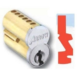 Arrow Lock 100CRP-UCX-KB 26D | Pointe SFIC Key Cylinder, 6-Pin Uncombinated, KB Keyway, Satin Chromium Plated, Without Logo