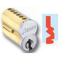 Arrow Lock 100CRP-UCX-LB 26D | Pointe SFIC Key Cylinder, 6-Pin Uncombinated, LB Keyway, Satin Chromium Plated, Without Logo