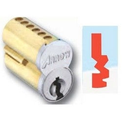 Arrow Lock 100CRP-UCX-MB 26D | Pointe SFIC Key Cylinder, 6-Pin Uncombinated, MB Keyway, Satin Chromium Plated, Without Logo