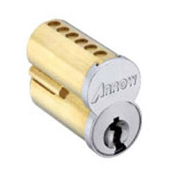 Arrow Lock 100CRP-UCX-AB 4 | Pointe SFIC Key Cylinder, 6-Pin Uncombinated, AB Keyway, Satin Brass, Without Logo