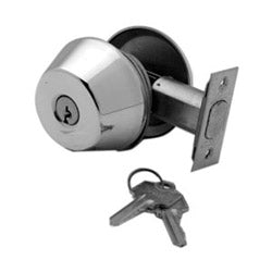 Arrow Lock D61-CS 03 395 141 KA4 | Door Deadbolt, Square Corner Strike, Single Cylinder, CS Keyway, Keyed Alike in 4, 2-3/8" Backset, 1" Deadlatch