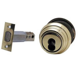 Arrow Lock E61 03 395 144 IC | Door Deadbolt, Square Corner Strike, Single Cylinder, Cylinder x Thumbturn, 6 or 7-Pin SFIC, 2-3/4" Backset, 1-1/8" Deadlatch, Bright Brass