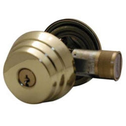 Arrow Lock E61-CS 03 395 145 KA4 | Door Deadbolt, Square Corner Strike, Drive-In, Single Cylinder, Cylinder x Thumbturn, Keyed Alike in 4, CS Keyway, Bright Brass