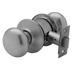 Arrow Lock MK01TA 26D 300 101 | Cylinder Lockset, Tudor Knob, A Rose Trim, T-Strike, Satin Chromium Plated, For Passage