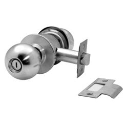 Arrow Lock MK02BD 26D 300 104 | Cylinder Lockset, Ball Knob, D Rose Trim, T-Strike, Satin Chromium Plated, For Privacy