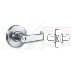 Arrow Lock MLX01SR 03 306 R23 | Cylindrical Lever Lock, Trim, ASA/Square Corner Strike, Rose Insert, Bright Brass, For Passage