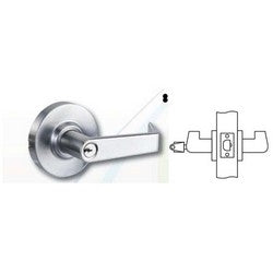 Arrow Lock MLX87SR 26D 306 R21 | Cylindrical Lever Lock, Trim, ASA/Square Corner Strike, Rose Insert, Satin Chromium Plated, For Classroom