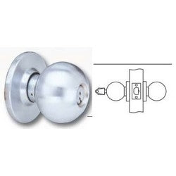 Arrow Lock RK17BD 03 R60 R70 KD | Cylinder Lockset, Ball Knob, D Rose Trim, T-Strike, Keyed Different, Bright Brass, For Classroom