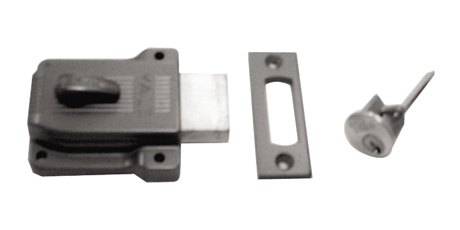 Assa Abloy Accentra 112F | Auxiliary Deadbolt, Sprayed Brass, 2-3/8 in. Backset, Latch Face Square Corner 1 in. W, Zinc Alloy