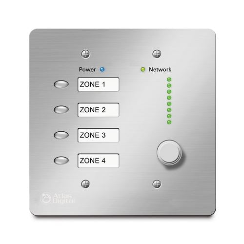 Atlas Sound BBWP-K4W | BlueBridge Controller with 4 Level Controls - White