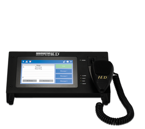Atlas Sound IED550CS-H | touch Screen Digital Communication Station with CobraNet Message Channels with Handheld Microphone