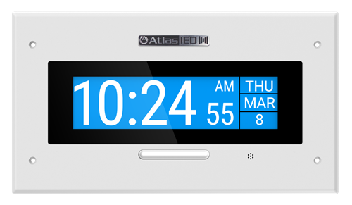 Atlas Sound IP-DMF | PoE+ Indoor Wall Mount LCD Endpoint with Talkback Microphone and LED Flasher