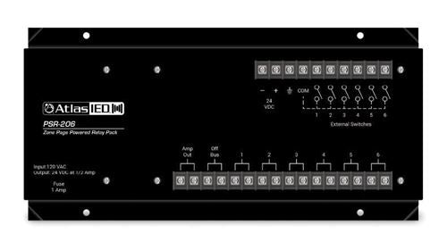 Atlas Sound PSR-206 | Zone Page Powered Relay Pack 6 Relays
