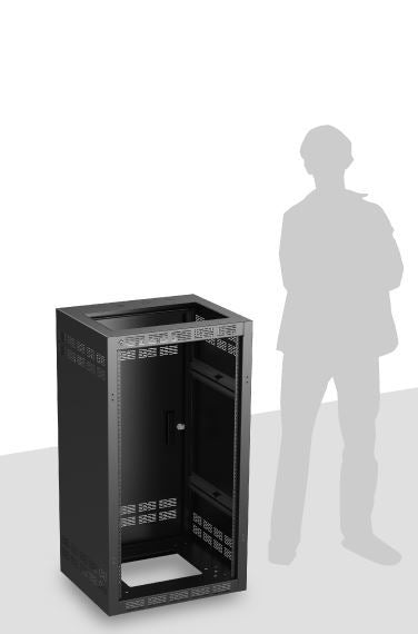 Atlas Sound 221-18 | Welded Rack 18.5 inch Deep, 21RU, Shown with Optional Front Door