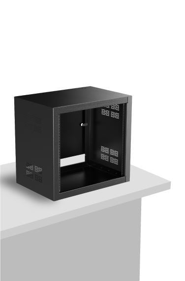Atlas Sound 410-15 | Welded & Assembled Desk top Cabinet - 10 RU, Shown with Optional Front Door