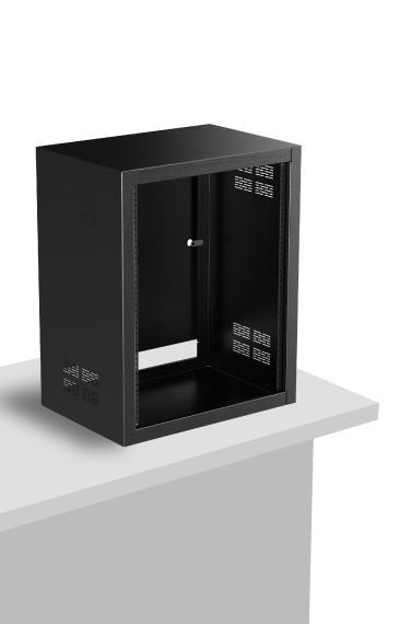 Atlas Sound 414-15 | Welded & Assembled Desk top Cabinet - 14 RU , Shown with Optional Front Door