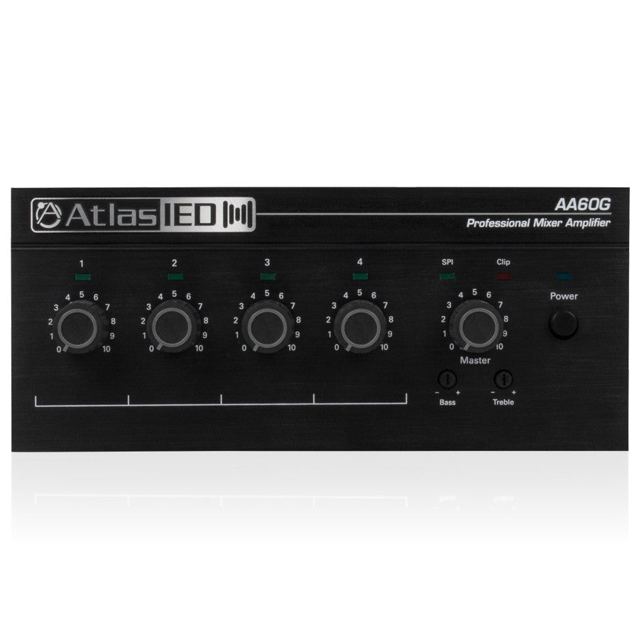 Atlas Sound AA60G | 4-Input, 60-Watt Mixer Amplifier with Global Power Supply
