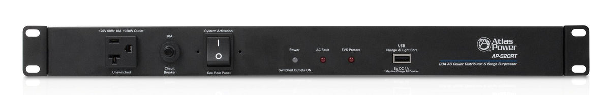 Atlas Sound AP-S20RT | 20A AC Power Distribution & AC Suppressor with Remote Activation