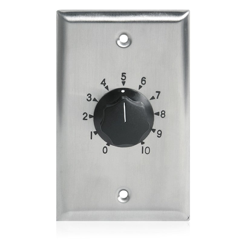 Atlas Sound AT10-PA | Deluxe Priority, Plate Mounted 10W Attenuator with Priority Relay, 3dB Steps