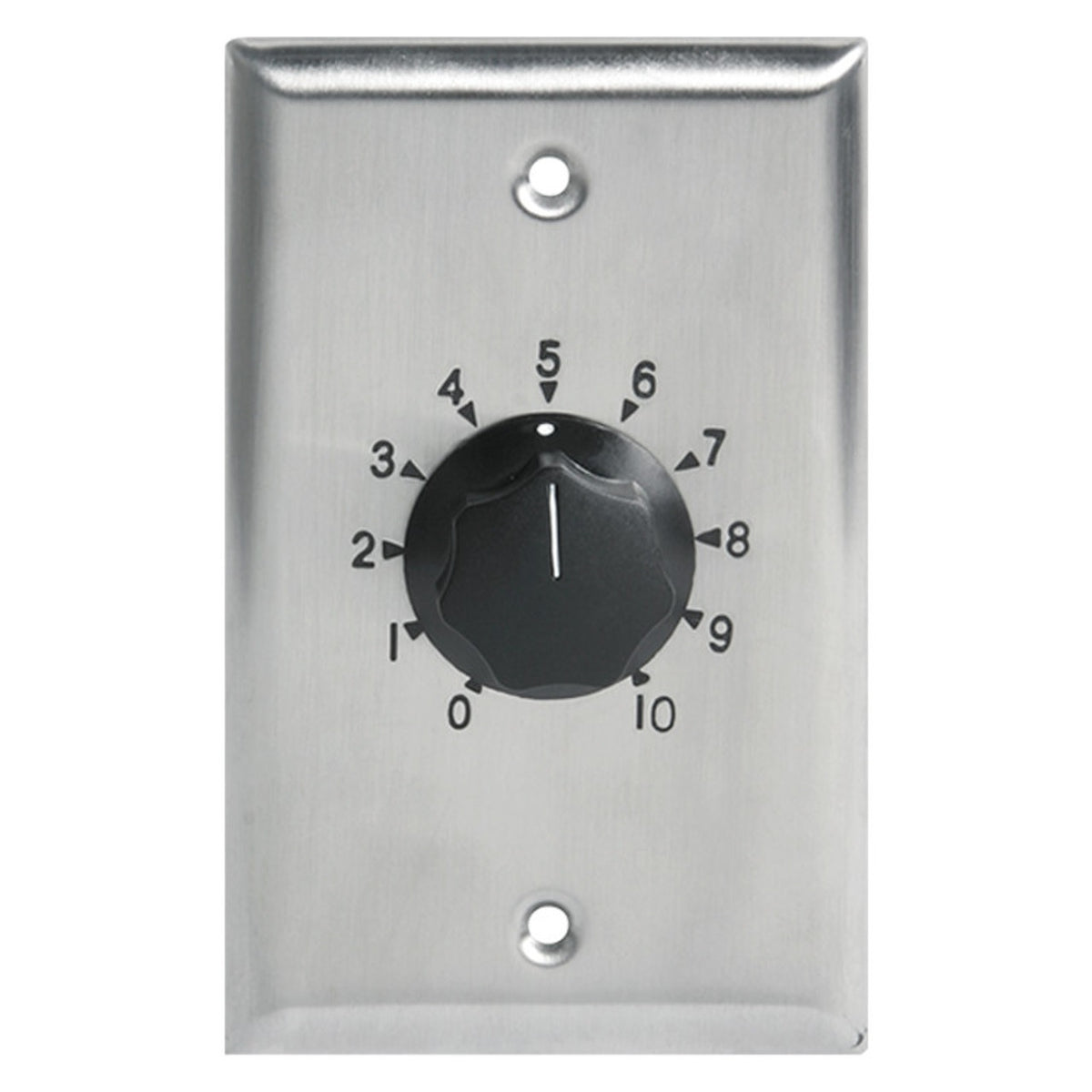 Atlas Sound AT10 | 10 Watt Single Gang Stainless Steel 70.7V Commercial Attenuator