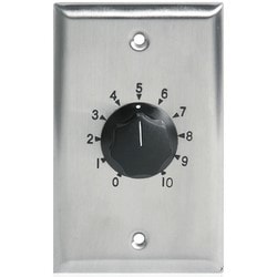 Atlas Sound AT35-PA | Deluxe Priority, Plate Mounted 35W Attenuator with Priority Relay, 3dB Steps