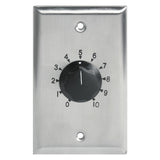 Atlas Sound AT35 | 35 Watt Single Gang Stainless Steel 70.7V Commercial Attenuator