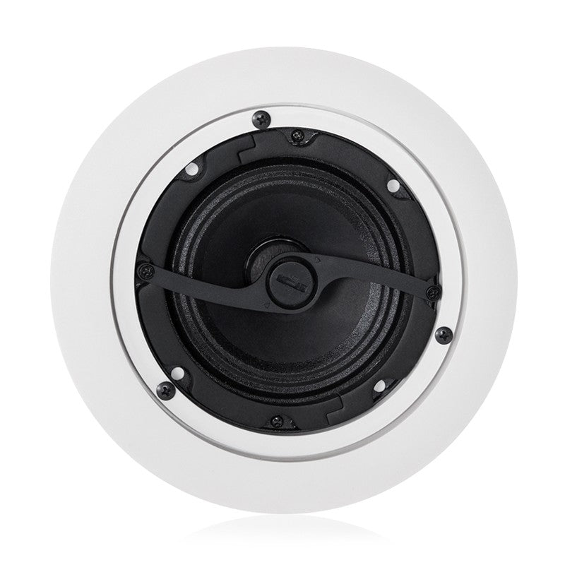 Atlas Sound DLS4 | 4 Inch In-Ceiling Full Range Speaker with 8-Watt 70V/100V Transformer and Press Fit Grille
