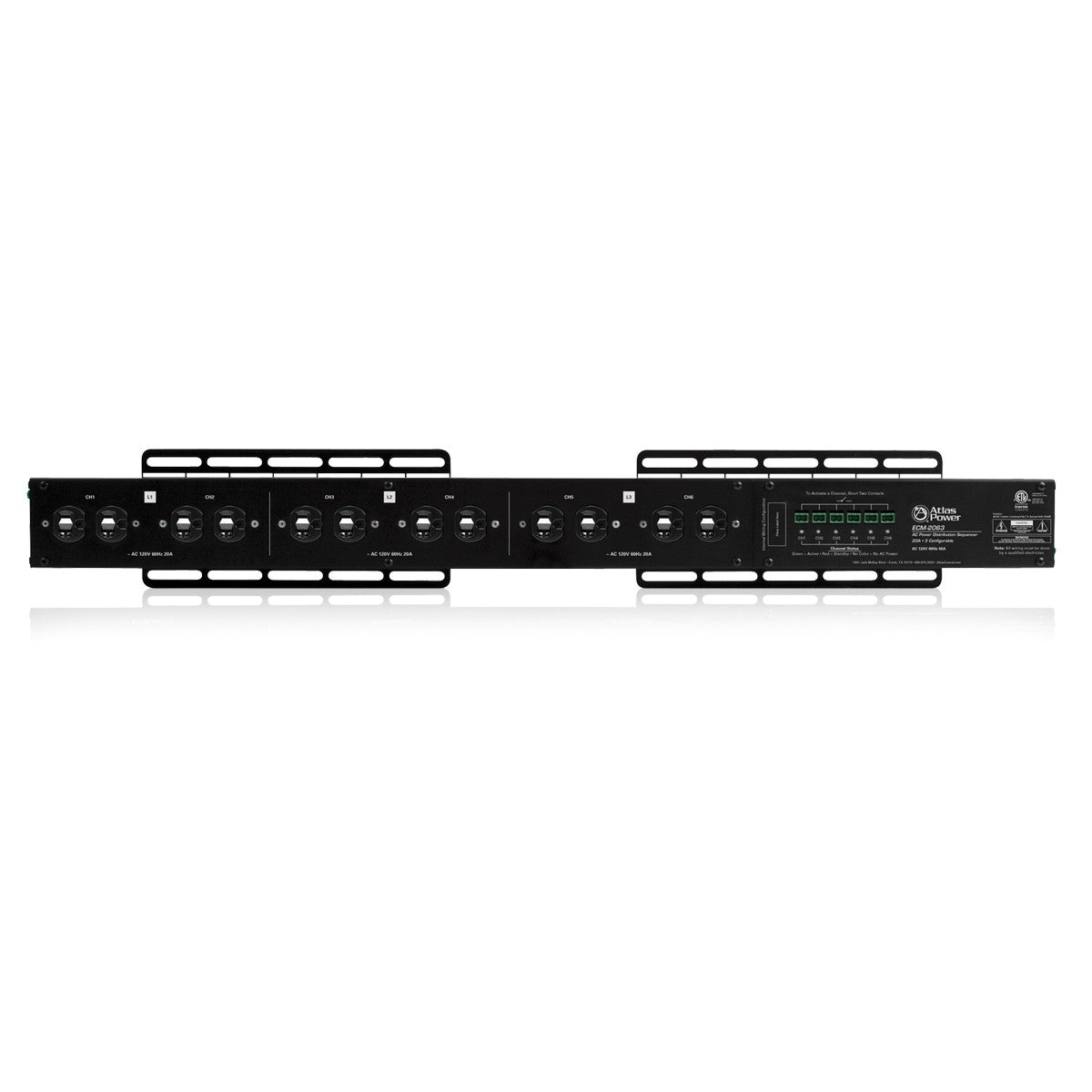 Atlas Sound ECM-2063 | 20A+20A+20A AC Power Distribution Sequencer Raceway