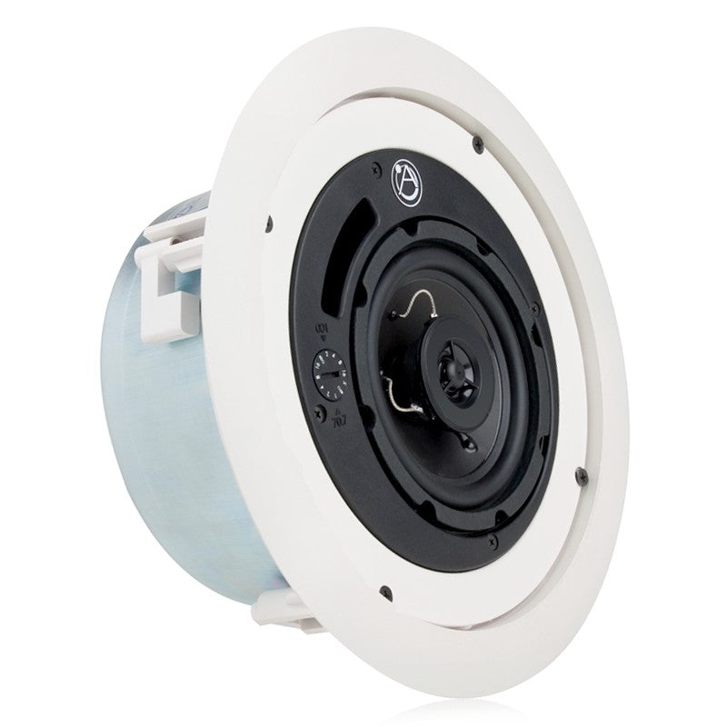 Atlas Sound FAP42TC-UL2043 | 4 Inch Shallow Mount Coaxial In-Ceiling Speaker with 16-Watt 70/100V Transformer and UL2043 Certification