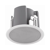 Atlas Sound FAP43T-BEGR | 4.5 Inch Coaxial In-Ceiling Speaker with 32-Watt 70V/100V Transformer, Ported Enclosure