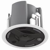 Atlas Sound FAP43T-W | 4.5 Inch Coaxial In-Ceiling Speaker with 32-Watt 70V/100V Transformer, Ported Enclosure, and Safety First Mounting System