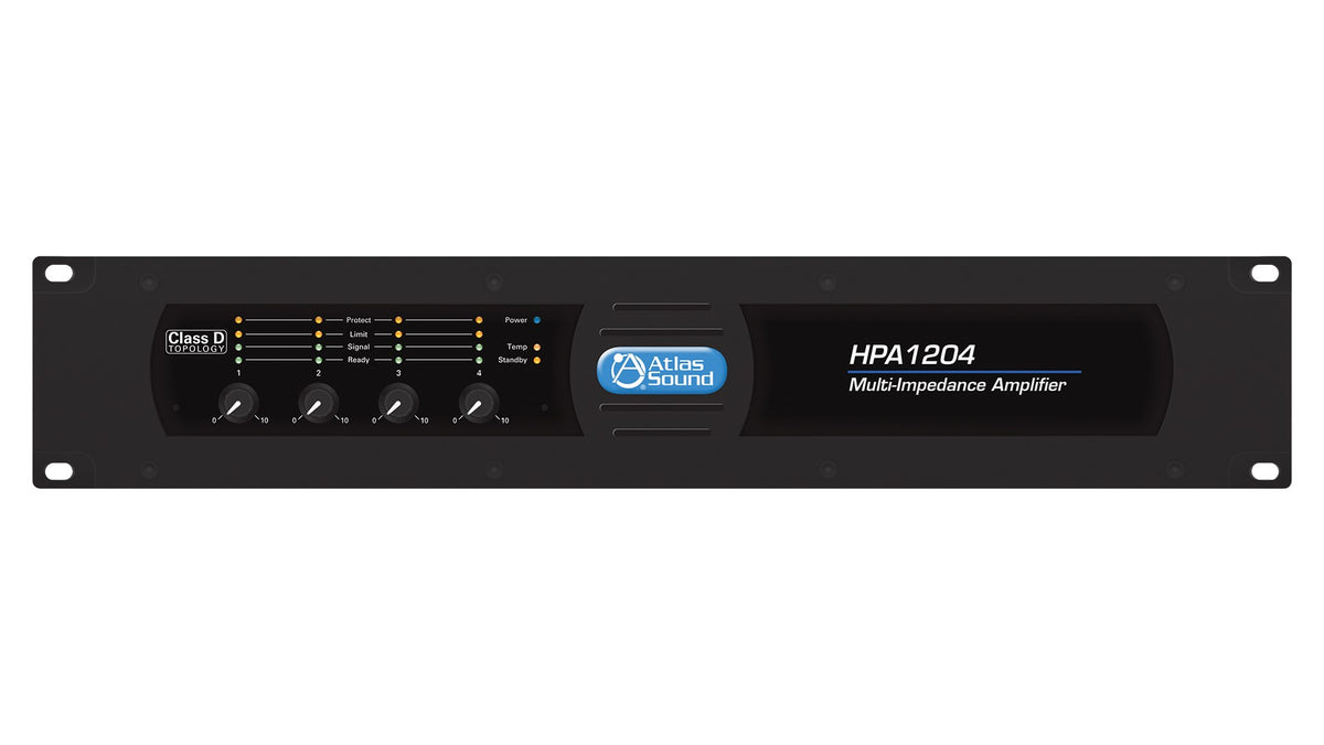 Atlas Sound HPA1204 | Four-Channel, 1200-Watt Commercial Amplifier