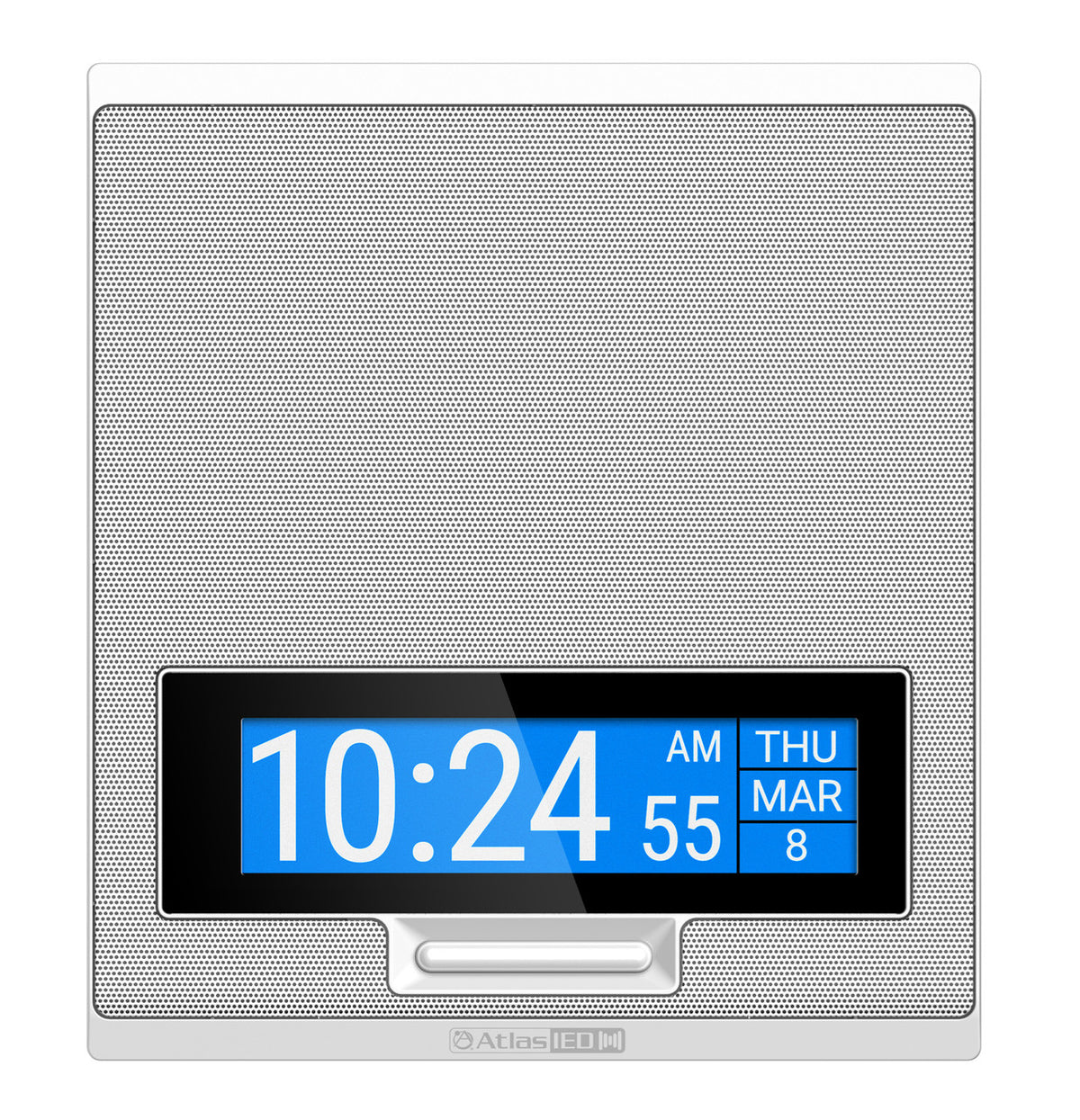 Atlas Sound IP-SDMF-72 | PoE+ Indoor Wall Mount IP Speaker with LCD, LED Flashers, Talkback Microphone, and 25V/70V Switch