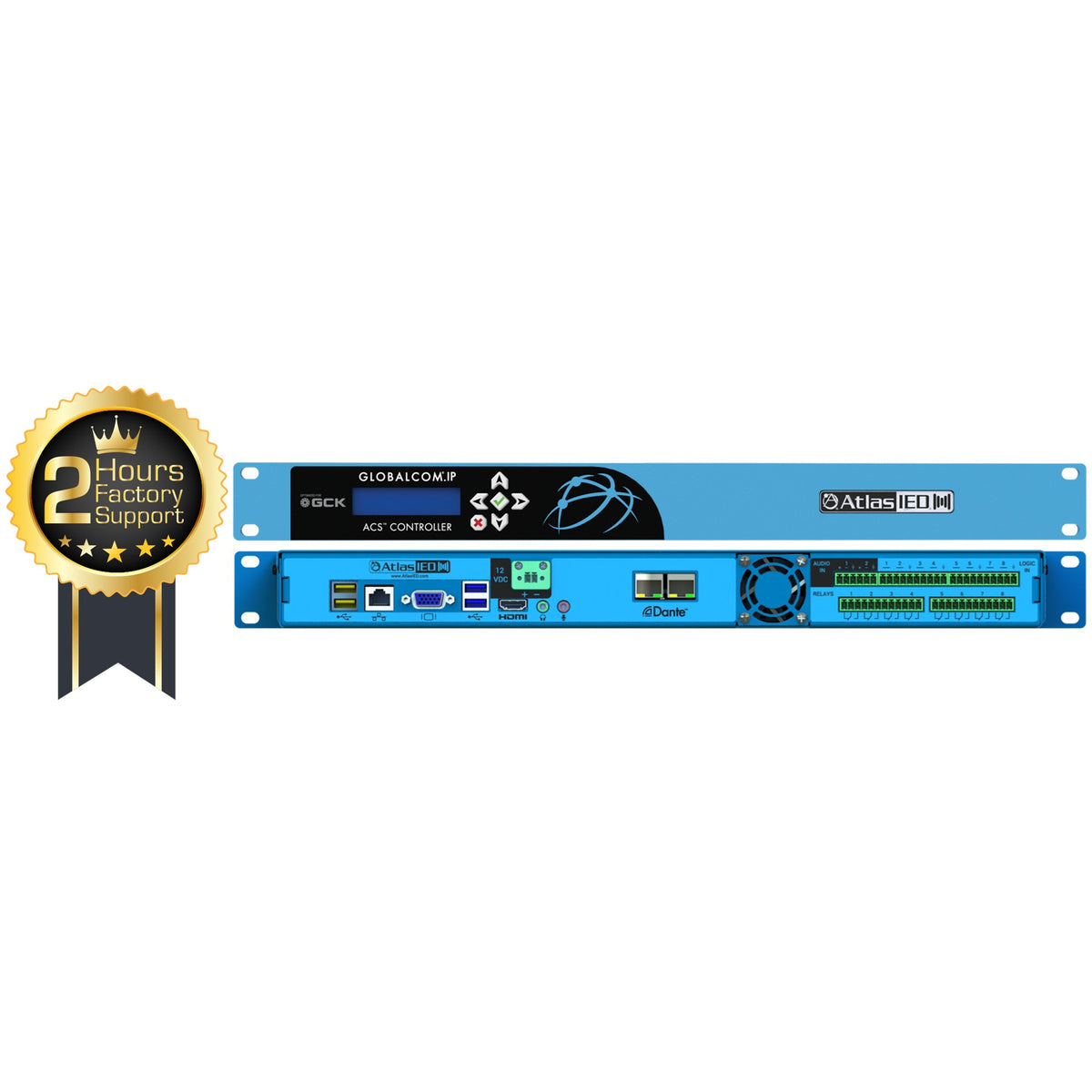 Atlas Sound IP108-D-CS | Announcement Control System with 8 Dante Message Channels