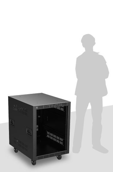 Atlas Sound RX14-30 | 30 inch Deep, 14RU Mobile Equipment Rack Includes: Casters, and Side Handles
