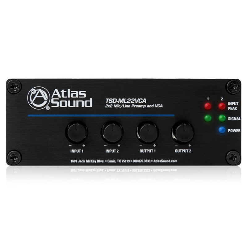 Atlas Sound TSD-ML22VCA | 2 x 2 Mic/Line Preamp and VCA