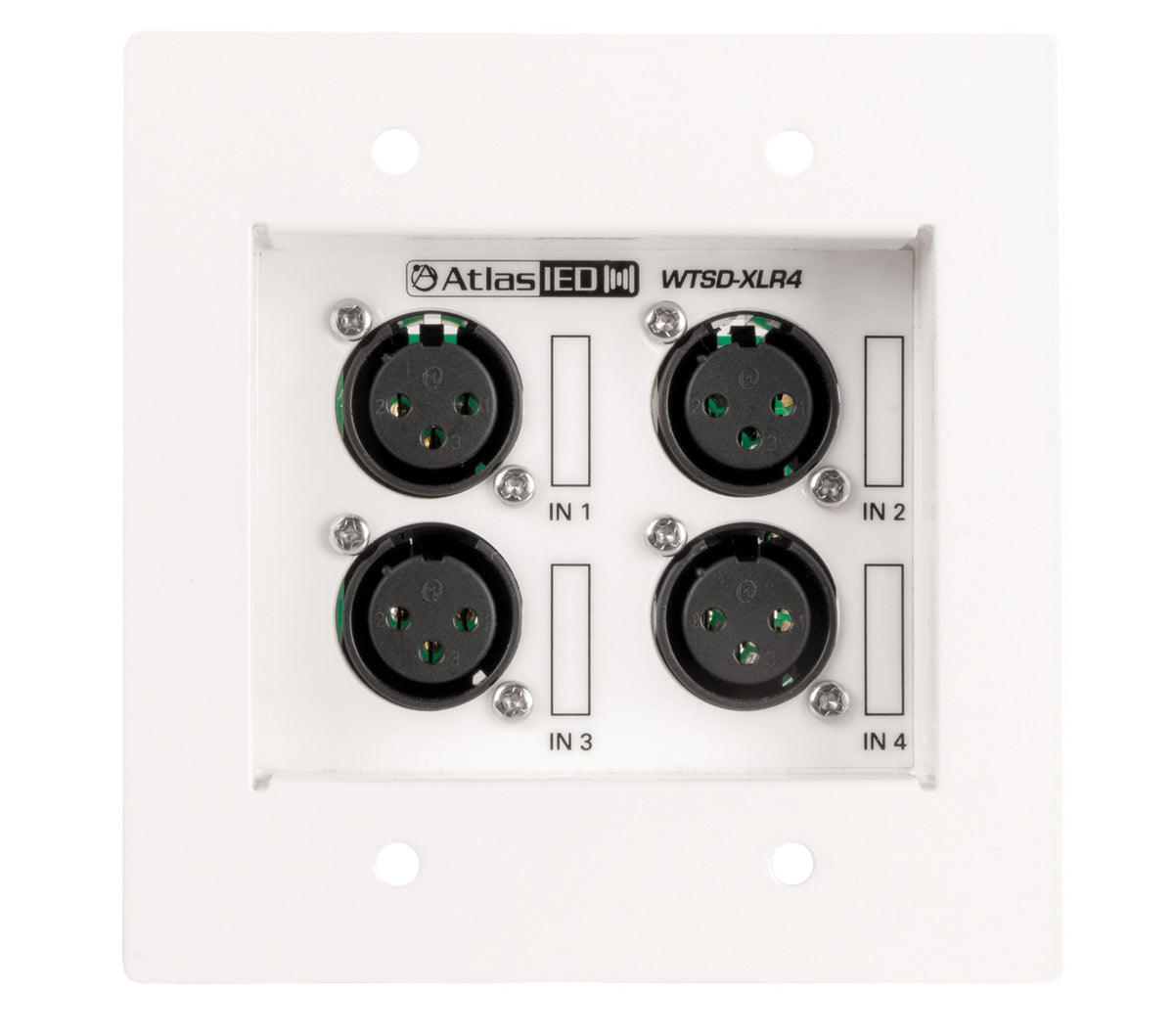 Atlas Sound WTSD-XLR4 | Four XLR Input Wall Plate for Use with WTSD-MIX41K