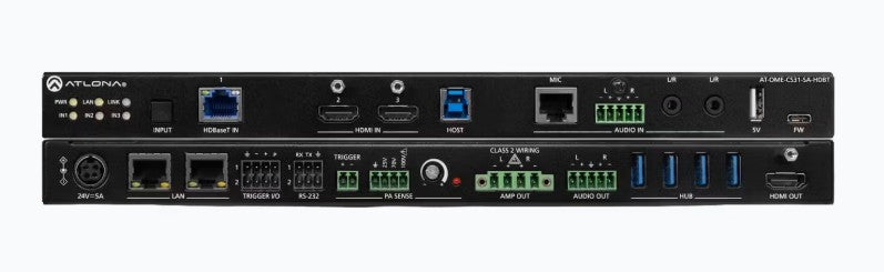 Atlona Technologies ATOMECS31SAHDBT | Omega 3x1 Switcher Mixer Amplifier with HDBT