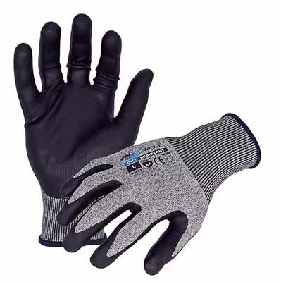 Azusa Safety BW4060-2XL | Bluwolf Seamless Knit Cut Resistant Glove Ultra-Foam Nitrile Palm Coating, 2X-Large