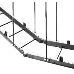 B-Line 9ZN-1204NB | Cable Tray Clamp/Guide 1/4" Shorty Comb With Hardware 3-Piece Parts -2Each
