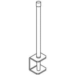 B-Line SB117ABZ | Cable Retaining Post, 7" Height, 1 1/2" Runway, Black Zinc