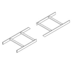 B-Line SB1712FB | Value Line Cable Runway/Ladder Rack, Straight Section, 119.5"Lx12"Wx1.5"H, Flat Black