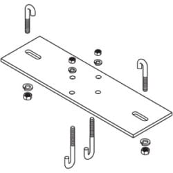 B-Line SB213324FB | 2-Post Rack Mounting Kit For 24" Wide Cable Runway/Ladder Rack, Flat Black
