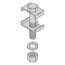 B-Line SB2212AYZ | Wall Angle Framing Clip Kit For 2" Framing, Includes Two Clips And Hardware,Yellow Zinc