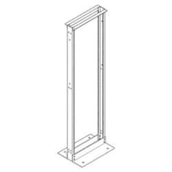 B-Line SB558084XUAL | 2-Post Equipment Rack, 84"Hx23"Wx3"D, 1200Lb Capacity, Aluminum, Brushed Aluminum