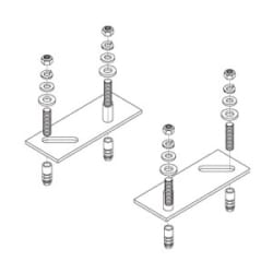 B-Line SB5595DITG | Drop In Flush Mount Anchor Kit Includes 2 Plates, 4 Anchors And Hardware (Grey)