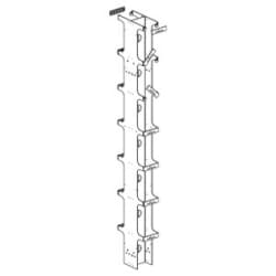 B-Line SB57163D084FB | Vertical Cable Manager With Gates, Double Sided, 84"Hx3.625"Wx12.75" D, Flat Black