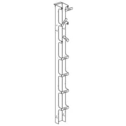 B-Line SB57166S084AL | Vertical Cable Manager With Gates, Single Sided, 84"Hx6"Wx6.375" D, Flat Black