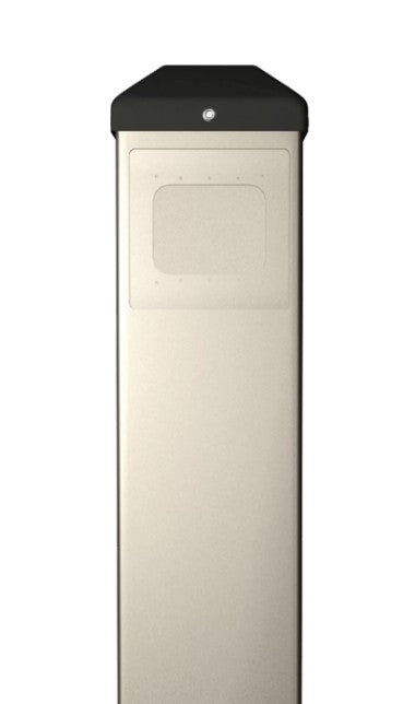 BEA Inc 10BOLLARDSLV | 4ft Bollard for 4.5" Round or 4.75" Square Push Plates (Silver)